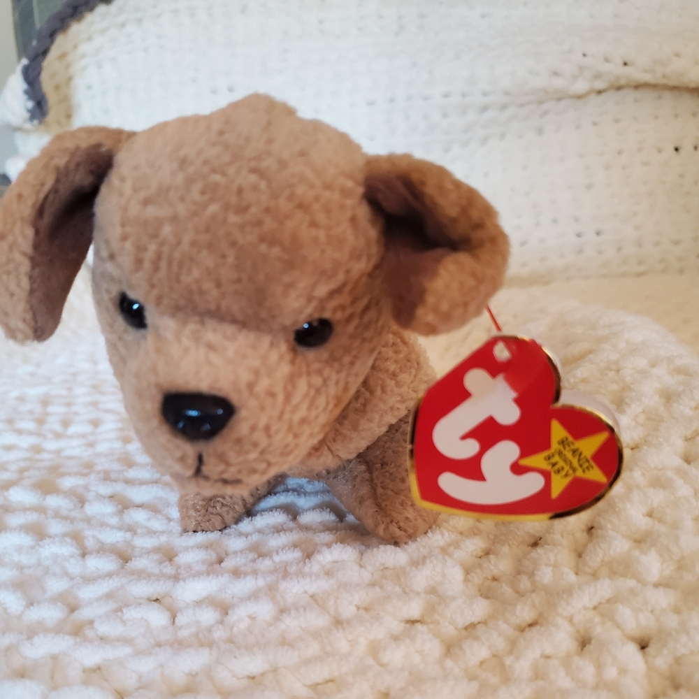 "Tuffy" the brown dog. TY Beanie Baby. Rare vintage